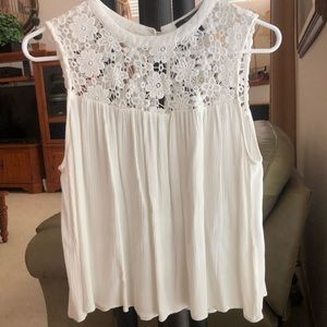 White Floral Tank